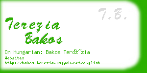 terezia bakos business card